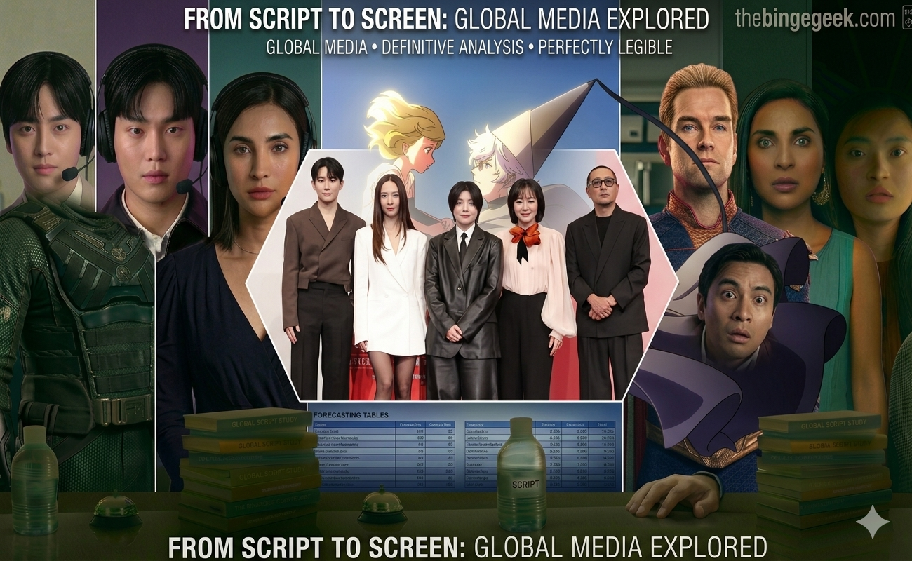 create feature image for thebingegeek.com website and improve the image quilaty