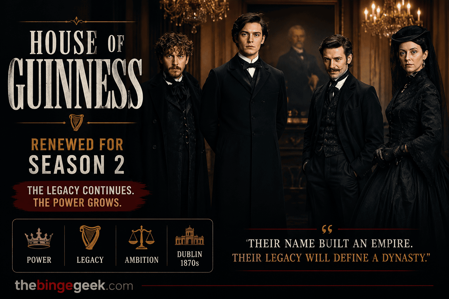 Netflix Renews House of Guinness for Season 2 and the Family Drama Is Just Getting Started 2026